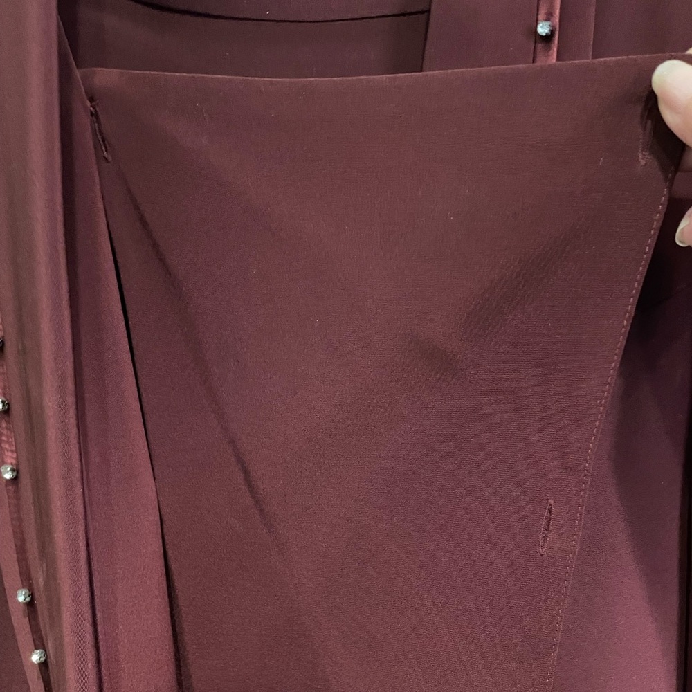 🌻 ORLANDO ROSSI 2pc Women’s Skirt Suit Plus Sz: 26 Vintage“Rare Find” Plum EUC - Picture 7 of 13